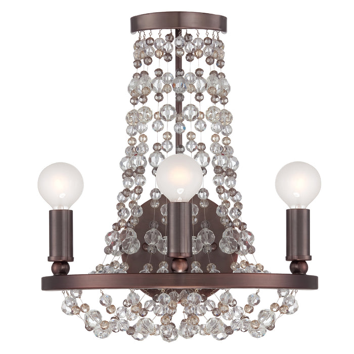 Crystorama 1542-CB-MWP Three Light Wall Sconce, Chocolate Bronze