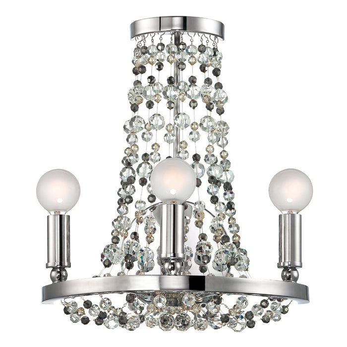 Crystorama 1542-CH-MWP Three Light Wall Sconce, Polished Chrome
