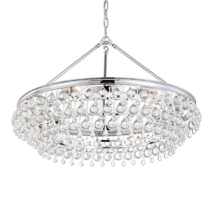 Crystorama 275-CH Six Light Chandelier, Polished Chrome