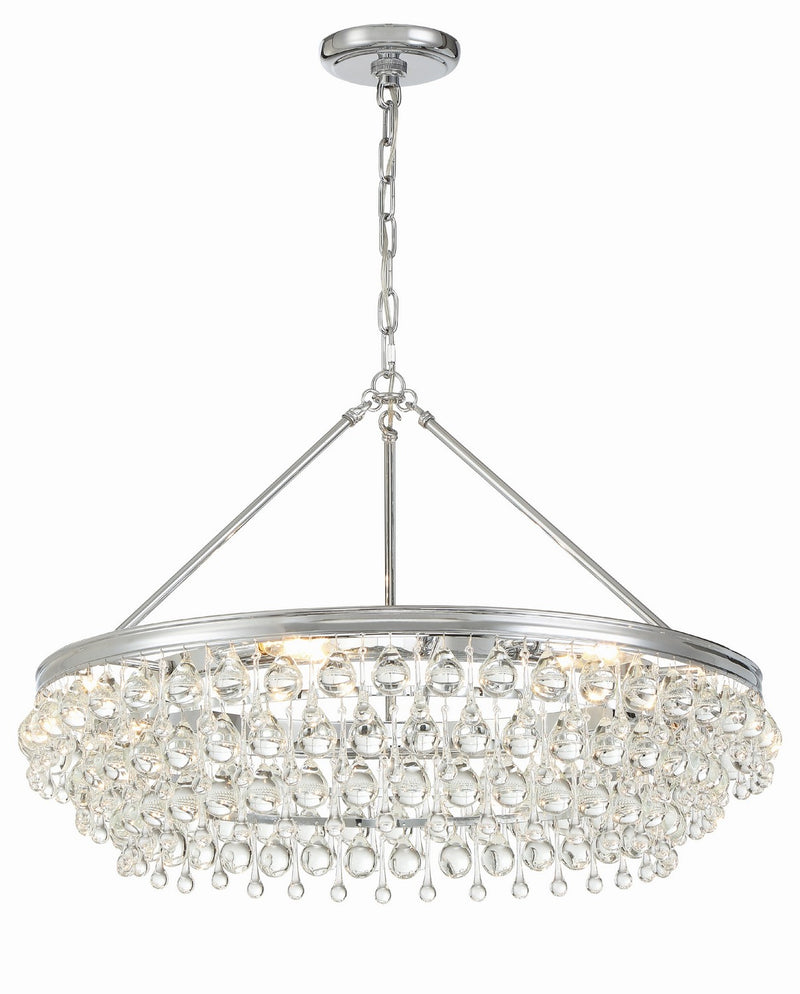 Crystorama 275-CH Six Light Chandelier, Polished Chrome