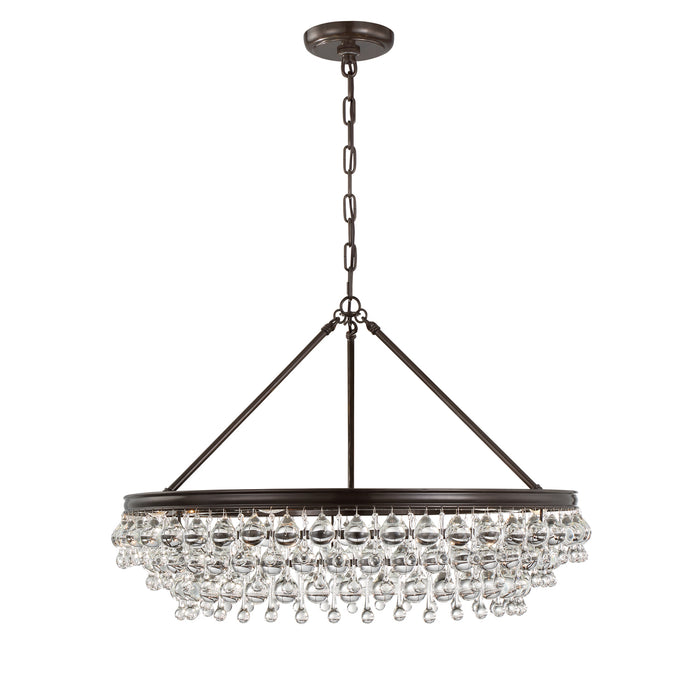 Crystorama 275-VZ Six Light Chandelier, Vibrant Bronze