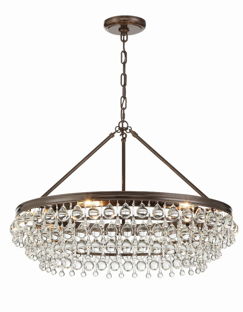 Crystorama 275-VZ Six Light Chandelier, Vibrant Bronze