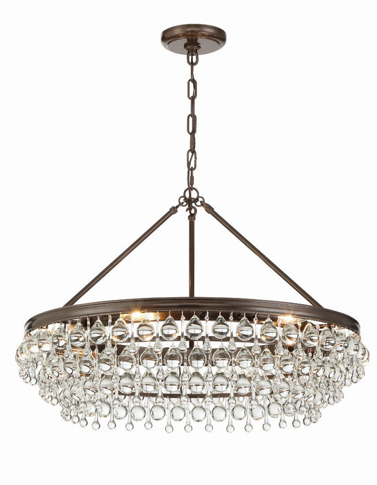 Crystorama 275-VZ Six Light Chandelier, Vibrant Bronze