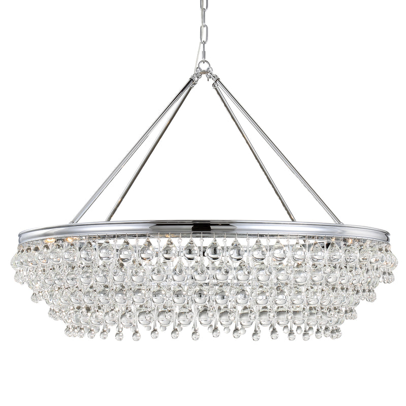 Crystorama 278-CH Eight Light Chandelier, Polished Chrome