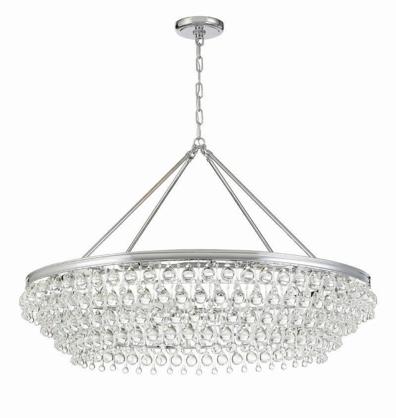 Crystorama 278-CH Eight Light Chandelier, Polished Chrome