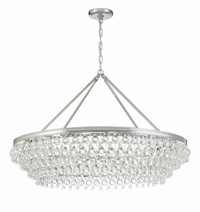 Crystorama 278-CH Eight Light Chandelier, Polished Chrome