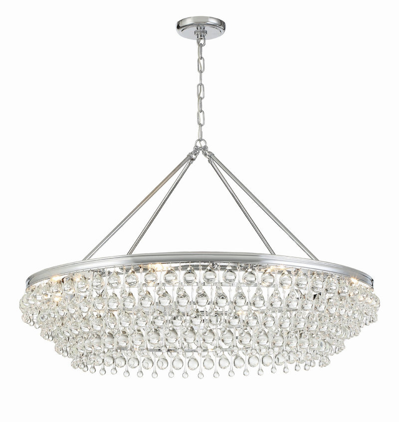Crystorama 278-CH Eight Light Chandelier, Polished Chrome