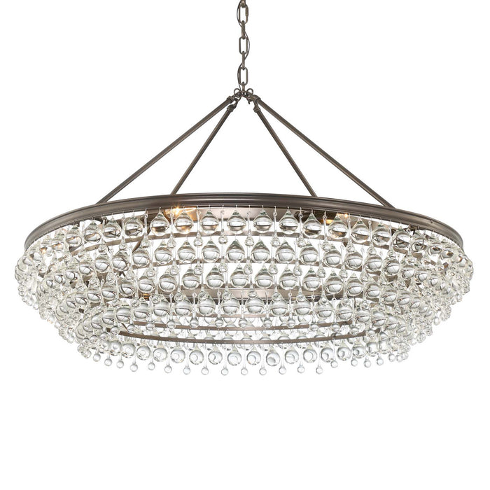 Crystorama 278-VZ Eight Light Chandelier, Vibrant Bronze