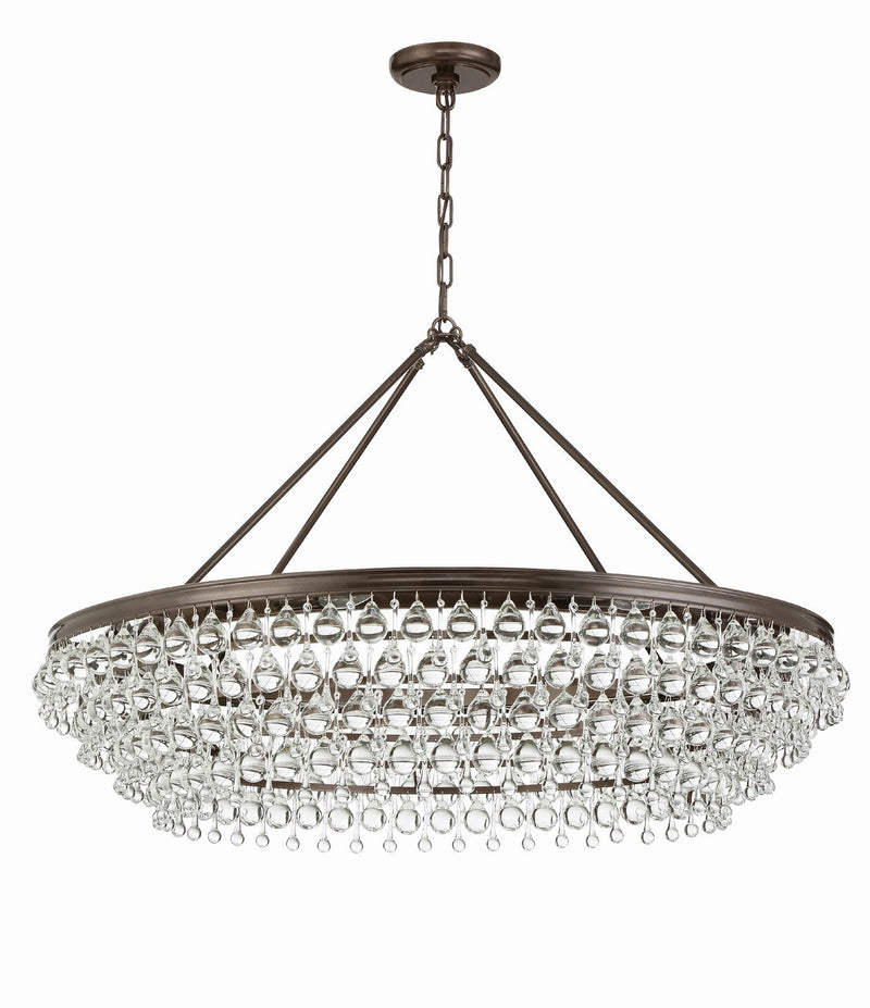 Crystorama 278-VZ Eight Light Chandelier, Vibrant Bronze
