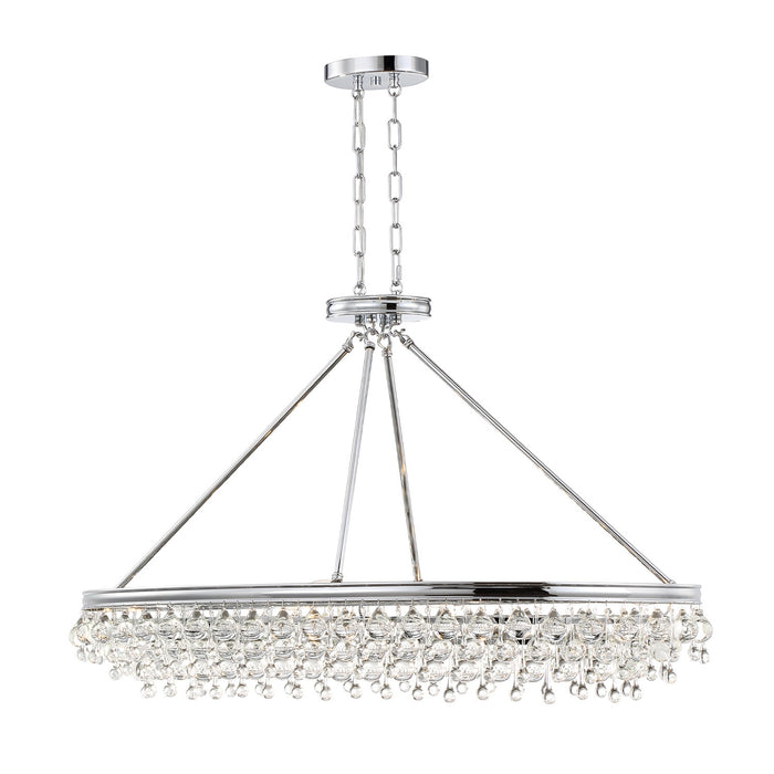 Crystorama 279-CH Eight Light Chandelier, Polished Chrome
