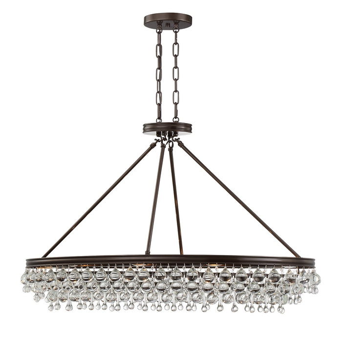 Crystorama 279-VZ Eight Light Chandelier, Vibrant Bronze