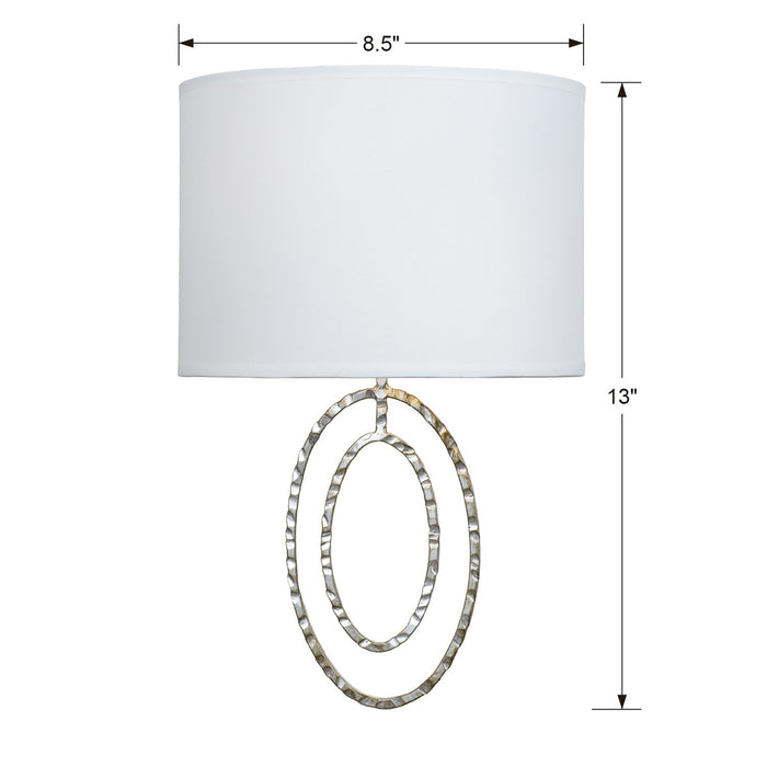 Crystorama 341-SA Two Light Wall Sconce, Antique Silver