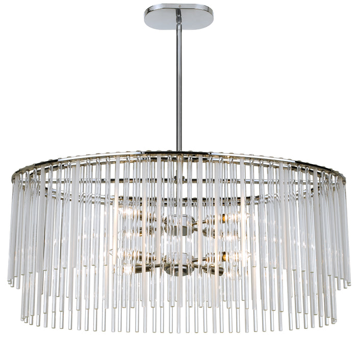 Crystorama 398-CH Eight Light Chandelier, Polished Chrome