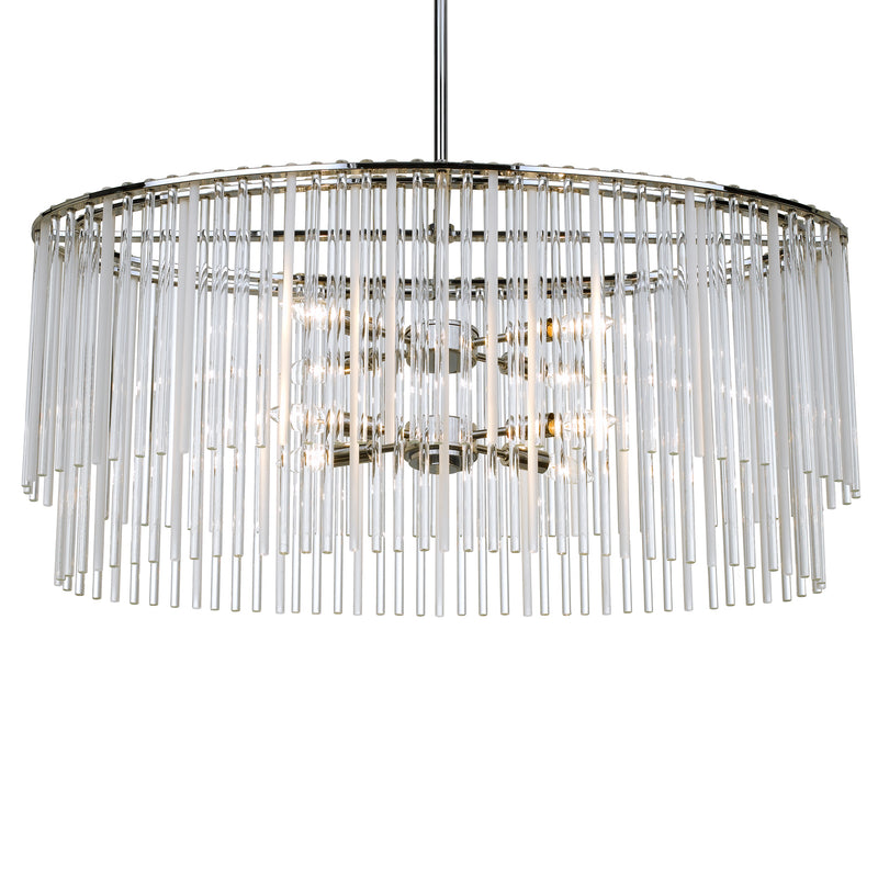 Crystorama 398-CH Eight Light Chandelier, Polished Chrome