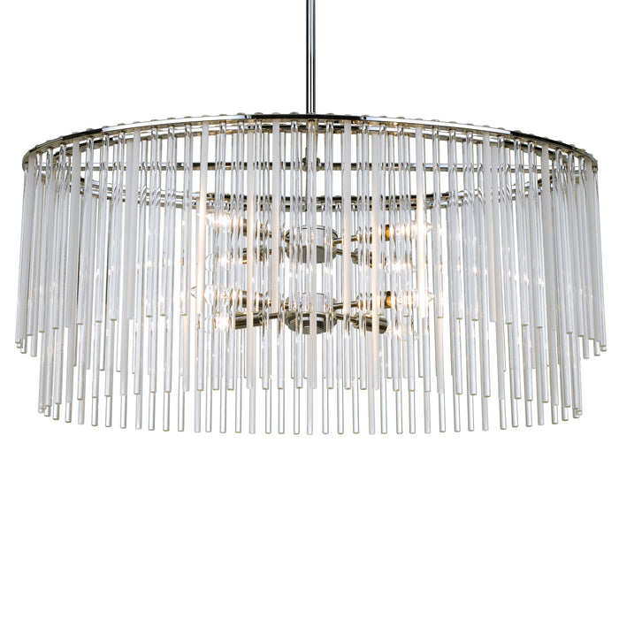 Crystorama 398-CH Eight Light Chandelier, Polished Chrome