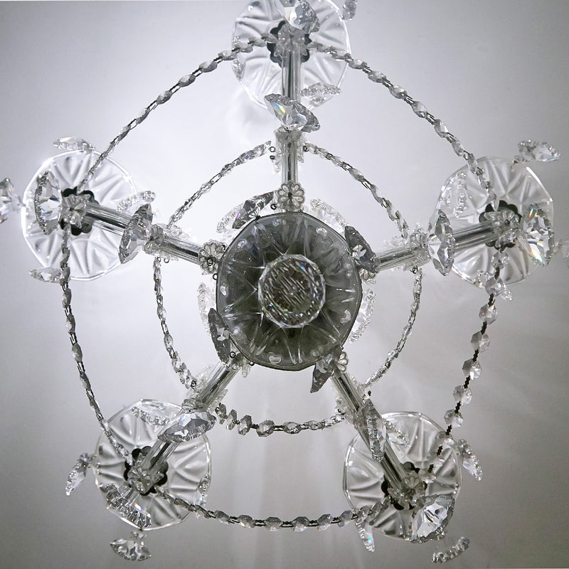 Crystorama 4405-CH-CL-I Six Light Mini Chandelier, Polished Chrome
