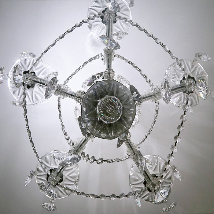 Crystorama 4405-CH-CL-I Six Light Mini Chandelier, Polished Chrome