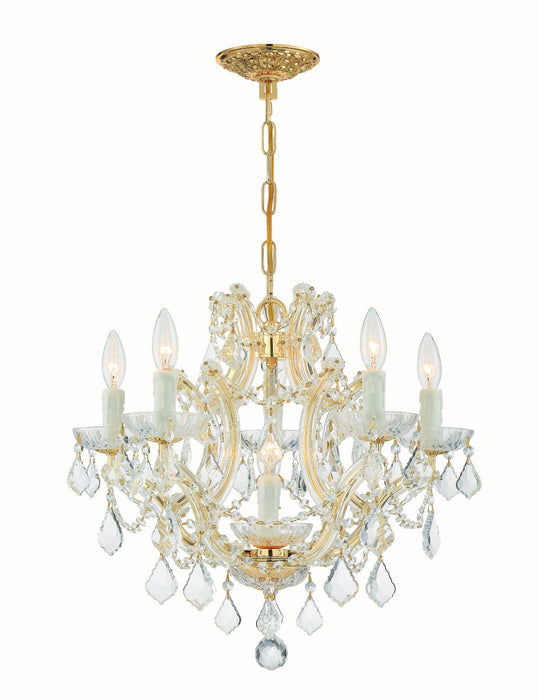 Crystorama 4405-GD-CL-I Six Light Mini Chandelier, Gold
