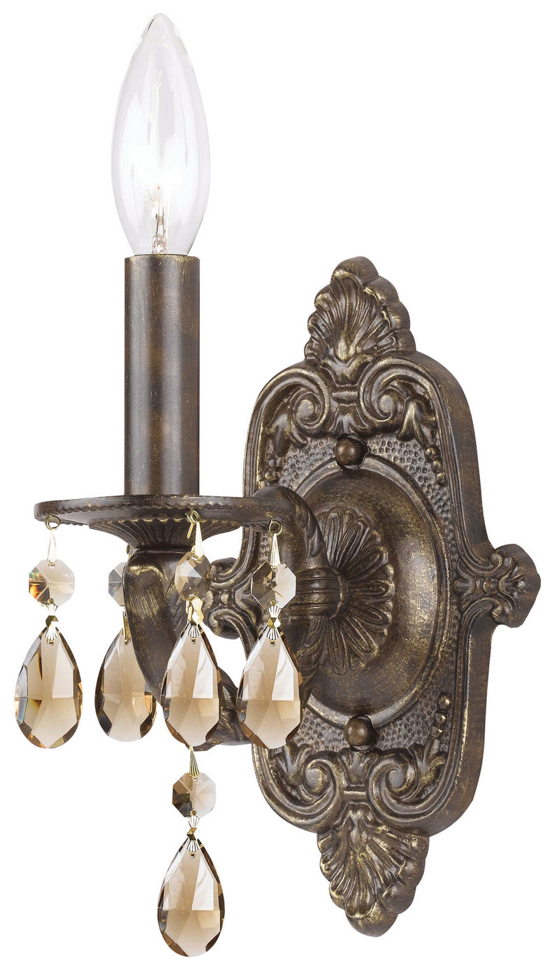 Crystorama 5021-VB-GT-MWP One Light Wall Sconce, Venetian Bronze