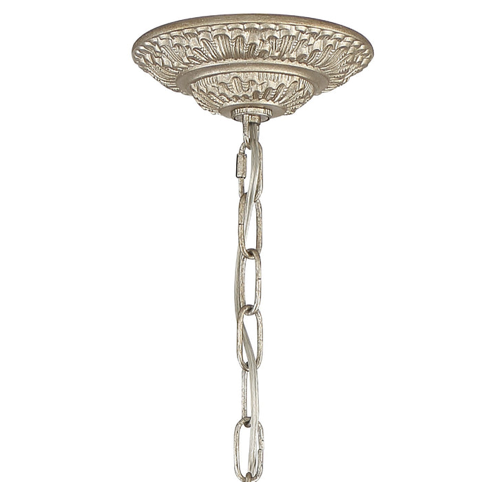 Crystorama 5116-OS-CL-I Six Light Chandelier, Olde Silver