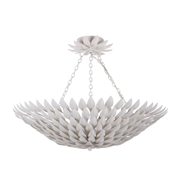 Crystorama 517-MT Six Light Chandelier, Matte White