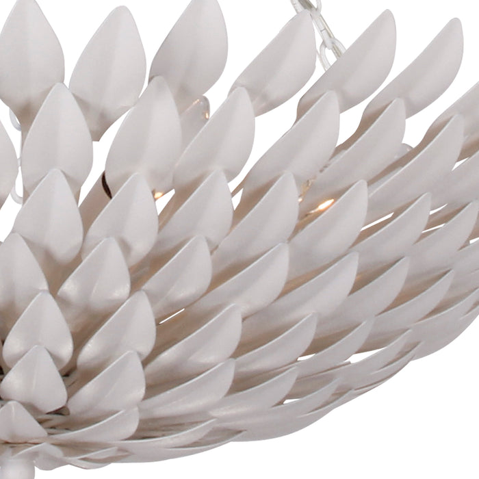 Crystorama 517-MT Six Light Chandelier, Matte White