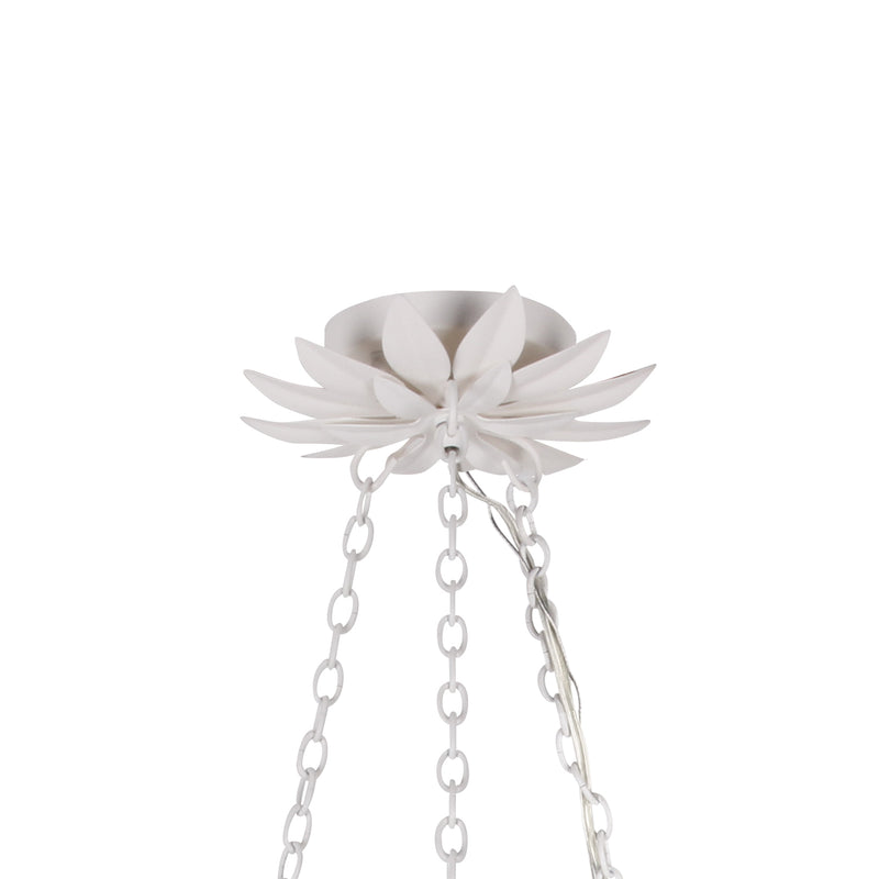 Crystorama 517-MT Six Light Chandelier, Matte White