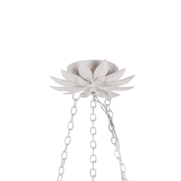 Crystorama 517-MT Six Light Chandelier, Matte White