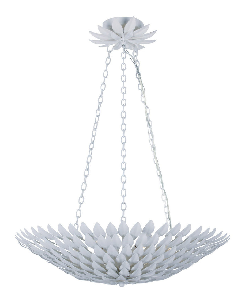 Crystorama 517-MT Six Light Chandelier, Matte White