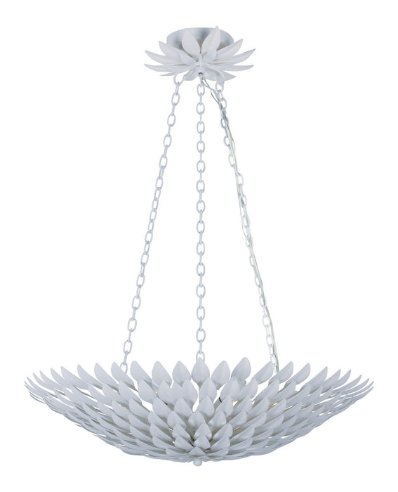 Crystorama 517-MT Six Light Chandelier, Matte White