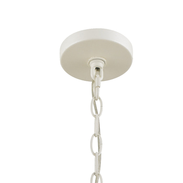 Crystorama 584-MT-GA Four Light Mini Chandelier, Matte White + Antique Gold