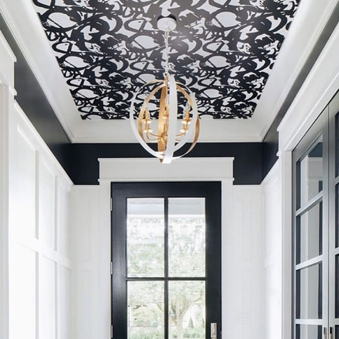 Crystorama 585-MT-GA Six Light Chandelier, Matte White + Antique Gold
