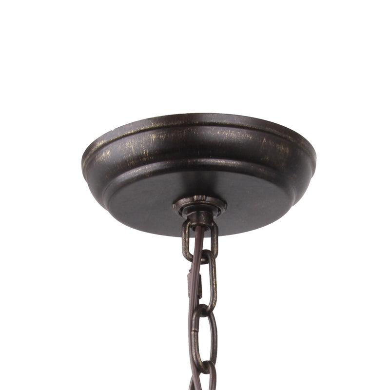 Crystorama 588-EB-GA Eight Light Chandelier, English Bronze + Antique Gold