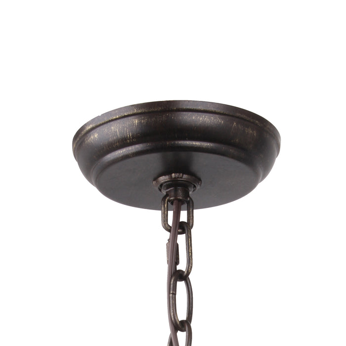 Crystorama 588-EB-GA Eight Light Chandelier, English Bronze + Antique Gold