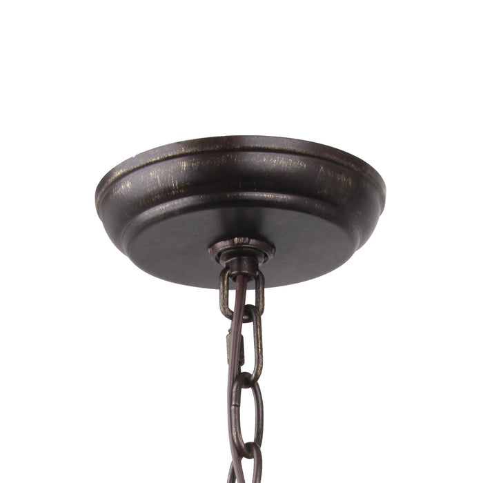 Crystorama 590-EB-GA 12 Light Chandelier, English Bronze + Antique Gold