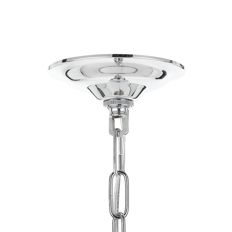 Crystorama 5938-CH-CL-MWP Eight Light Chandelier, Polished Chrome