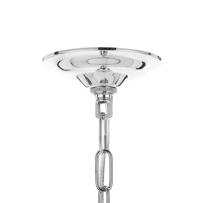 Crystorama 5938-CH-CL-MWP Eight Light Chandelier, Polished Chrome