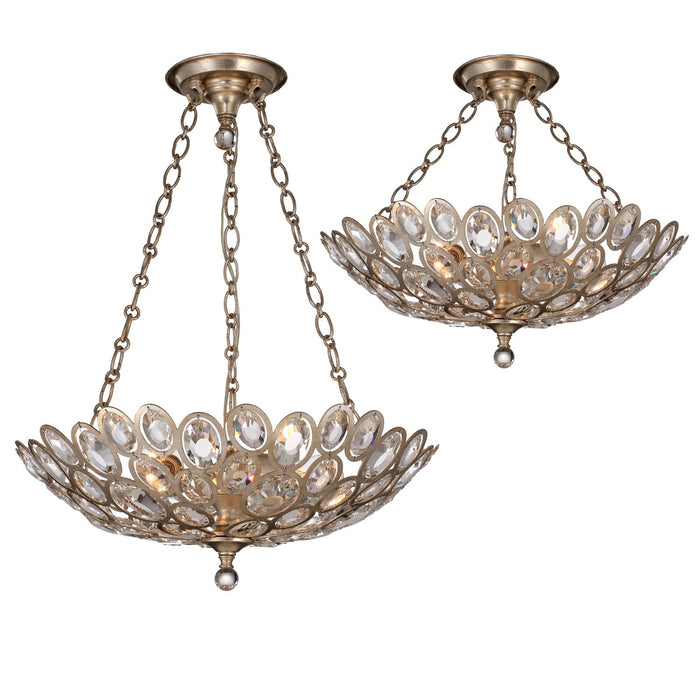 Crystorama 7584-DT Three Light Chandelier, Distressed Twilight