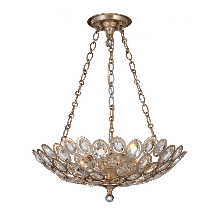Crystorama 7584-DT Three Light Chandelier, Distressed Twilight