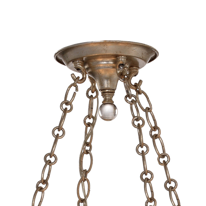 Crystorama 7587-DT Five Light Chandelier, Distressed Twilight