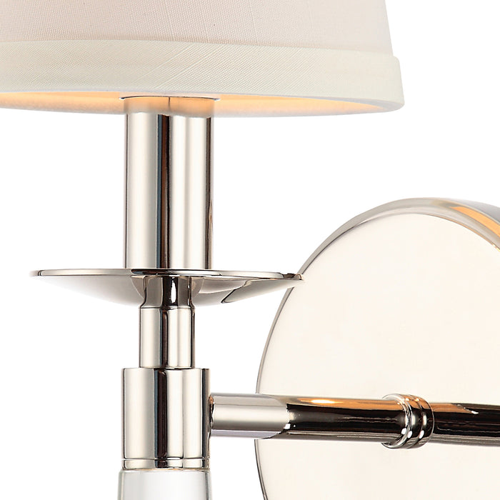 Crystorama 8861-PN One Light Wall Sconce, Polished Nickel