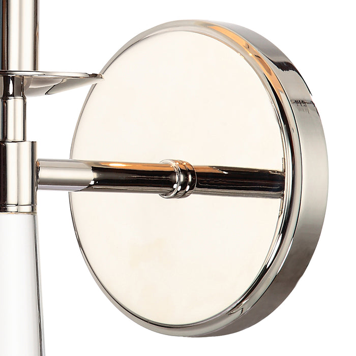 Crystorama 8861-PN One Light Wall Sconce, Polished Nickel