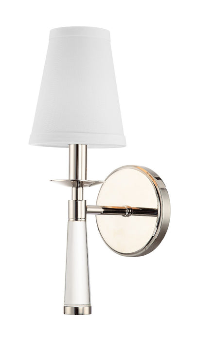 Crystorama 8861-PN One Light Wall Sconce, Polished Nickel