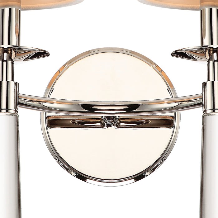 Crystorama 8862-PN Two Light Wall Sconce, Polished Nickel