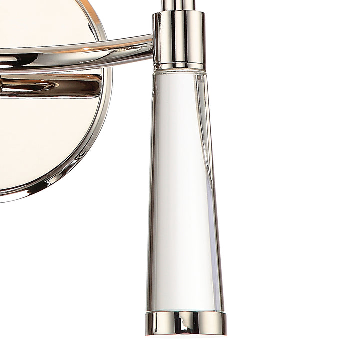 Crystorama 8862-PN Two Light Wall Sconce, Polished Nickel