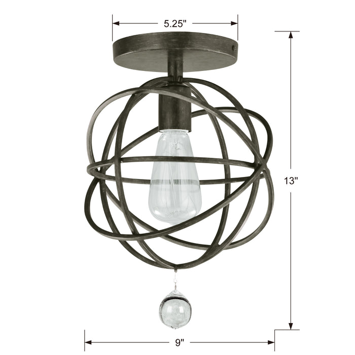 Crystorama 9220-EB_CEILING One Light Semi Flush Mount, English Bronze