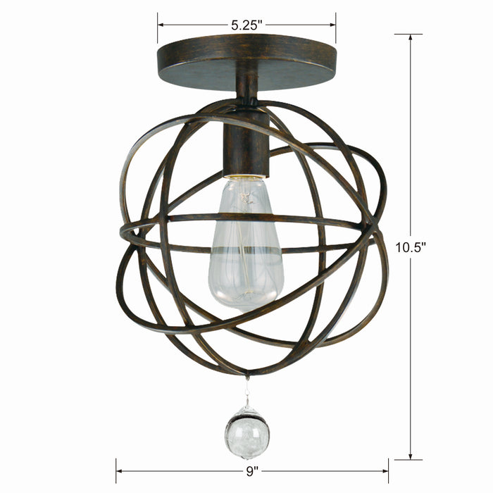 Crystorama 9220-EB_CEILING One Light Semi Flush Mount, English Bronze