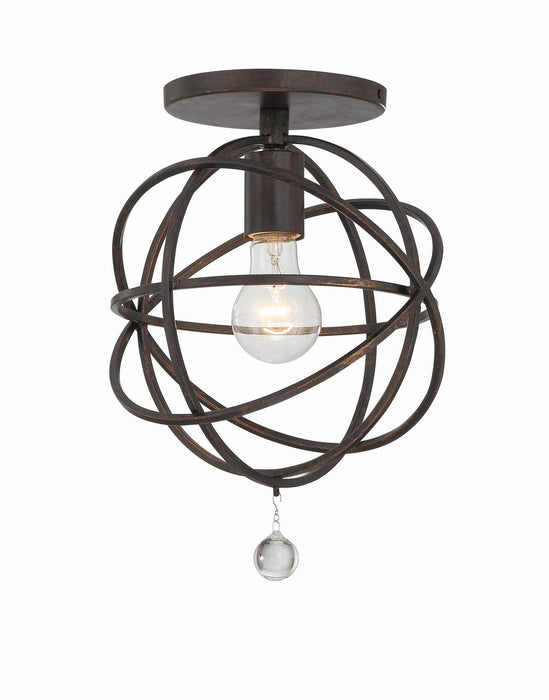 Crystorama 9220-EB_CEILING One Light Semi Flush Mount, English Bronze