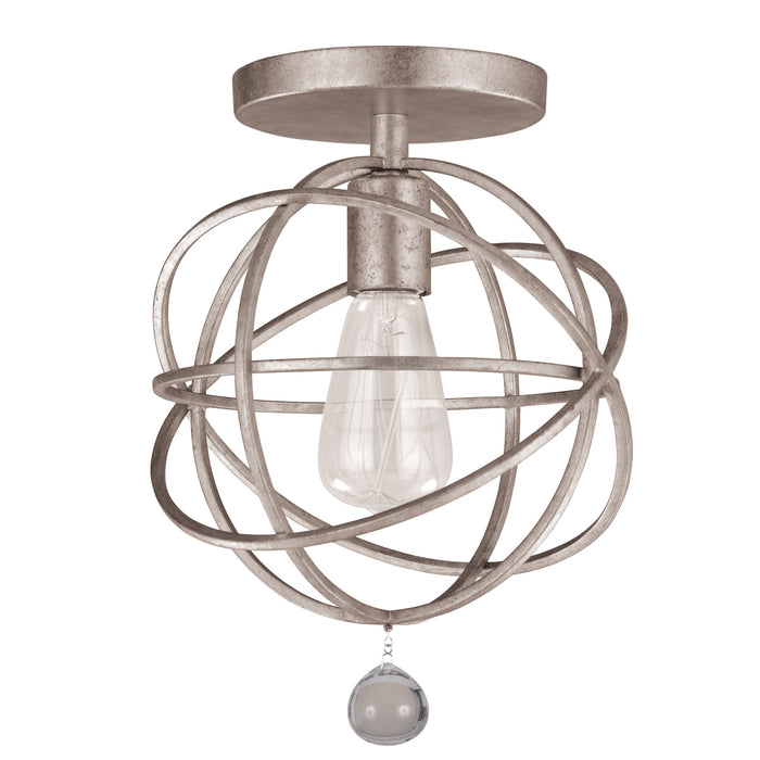 Crystorama 9220-OS_CEILING One Light Semi Flush Mount, Olde Silver
