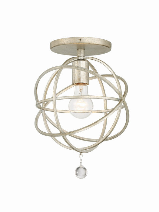 Crystorama 9220-OS_CEILING One Light Semi Flush Mount, Olde Silver